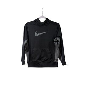 Nike Therma-Fit Youth Boy Black Pullover Athletic Hoodie Sz L
